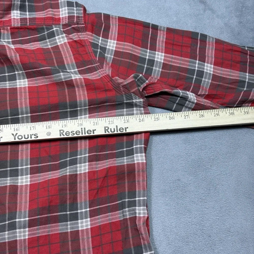 Polo Ralph Lauren Slim Fit Flannel Shirt Mens L Madras Plaid Cabincore Woodsy